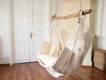 Load image into Gallery viewer, Hammock chair - beige with stripes