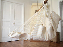 Load image into Gallery viewer, Hammock chair - beige with stripes
