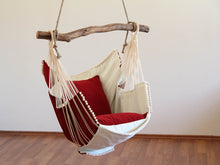 Load image into Gallery viewer, Hammock chair red/white
