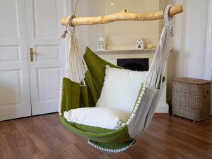 Hammock chair green/white