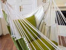 Load image into Gallery viewer, Hammock chair green/white