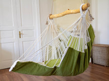 Load image into Gallery viewer, Hammock chair green/white