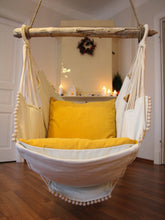 Load image into Gallery viewer, Hammock chair - yellow & white