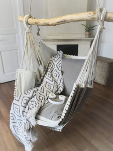 Custom Hammock chair white/light gray / pillow color custom options