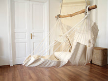 Load image into Gallery viewer, Hammock chair - beige with stripes
