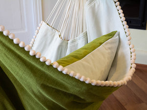 Chaise hamac vert/blanc