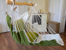 Load image into Gallery viewer, Hammock chair green/white
